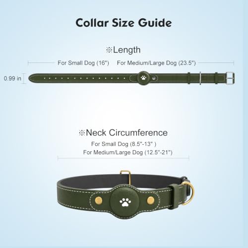 GPS Tracker for Dogs (deep green / L(12.5''-21''))