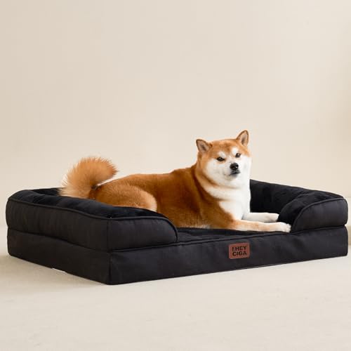 Orthopedic Small Dog Bed (Black / 24.0"l X 18.0"w X 6.0"th)