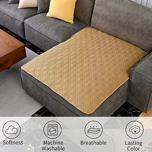 Waterproof Dog Bed Cover Pet Blanket for Furniture Bed Couch Sofa Reversible (40x50 Inch (Pack of 1) / Sand+beige)