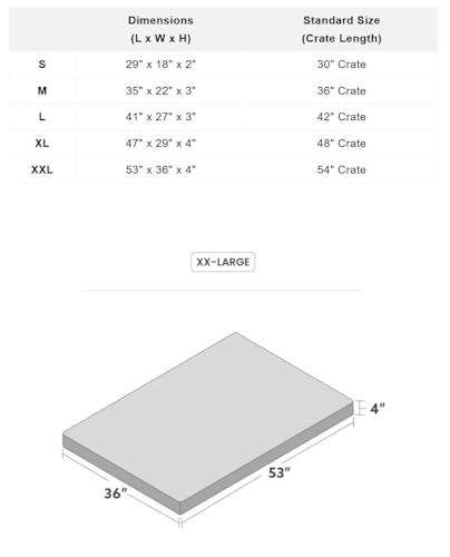 Tough Ripstop Orthopedic Crate Bed (XX-Large (53" L x36" W x 4" H) / Taupe Premium Finish)