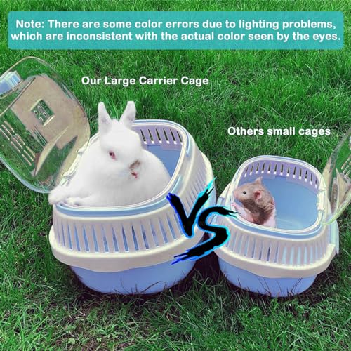 Hamster Carrier Portable Guinea Pig Carrier 13 X 11 X 8 in (Green)
