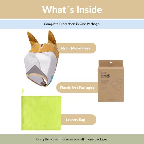 TSZ Horse Fly Mask with Ears Cover (Horse)