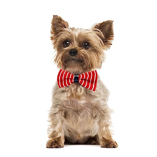 10 PCS Dogs Collar Elastic Attachment Bow Ties for Small Medium Large Pet (Medium)