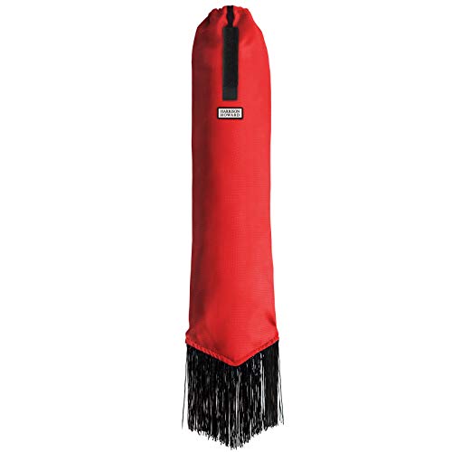 Smooth Lightweight Adjustable Fastener Nylon Horse Tail Bag with Fringe (Scarlet Red)