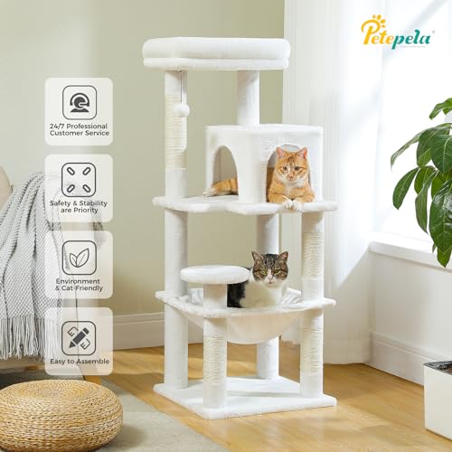 32" Small Cat Tree for Kittens & Small Cats (White / 46 Inches)