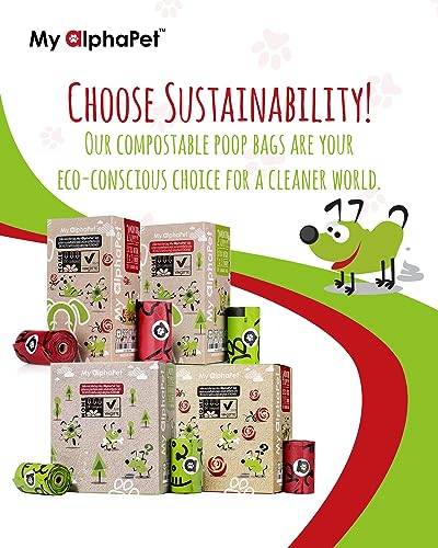 Compostable Dog Poop Bags (1 Count (Pack of 120) / Rose Scented)