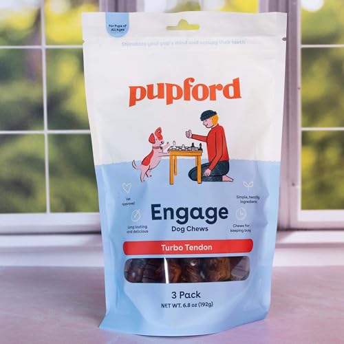 Beef Tendons for Dogs & Puppies (2.3 Ounce (Pack of 3) / Turbo)