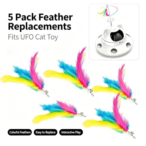 Antenna Mounted Feather Refill (Yellow, purple, blue)