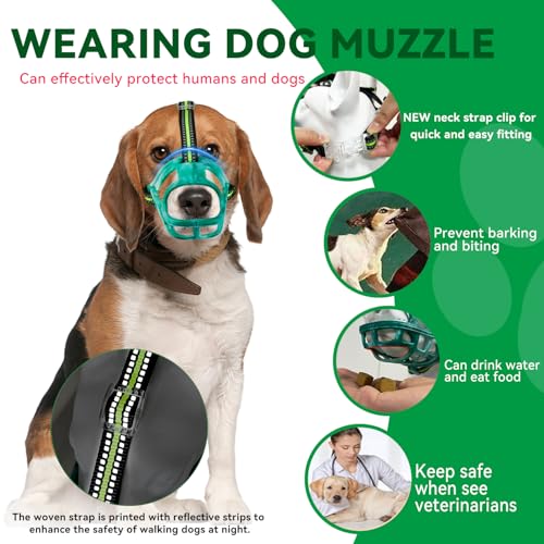 Dog Muzzle Basket Muzzle for Small Medium Large Dogs (Size L Sout(9.45"-11.42"))
