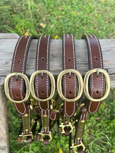 Leaders Leather Halter for Horses with Customized Engraved Name Plate Option Halter for Horse (Oversize/Large Horse)