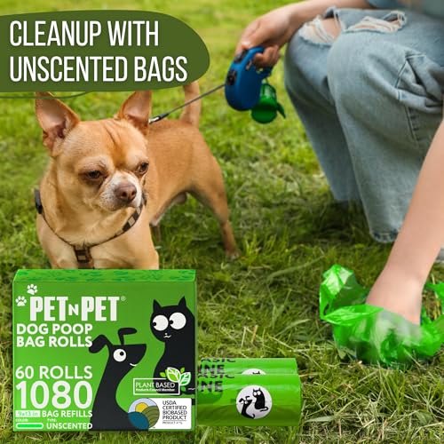 Dog Poop Bags Rolls (Pea Green - Unscented)