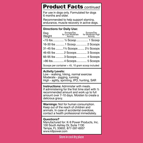 K9Power Super Fuel (1 Pound (45 Concentrated Scoops))