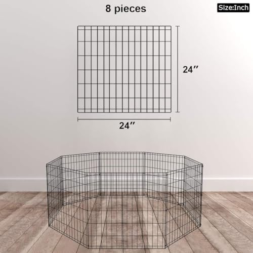 Foldable Dog Playpen (Black)