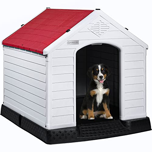 Large Dog House (Red / 38.8"L x 35"W x 37.4"H)
