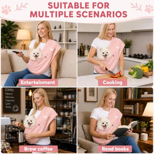 Ice Silk Dog Sling Carrier (Pink / Large)