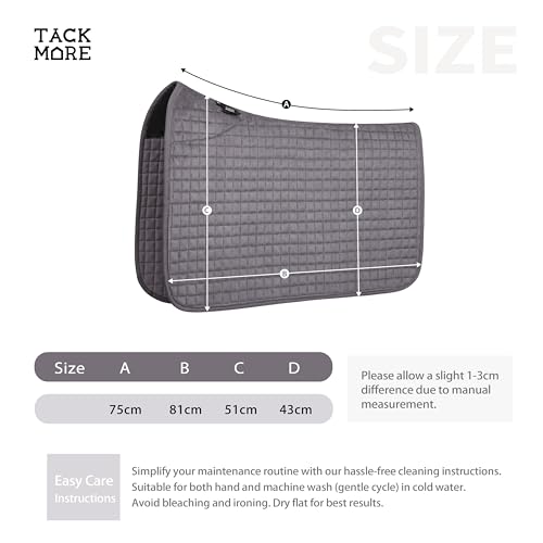 All Purpose Square Quilted Western Saddle Pad (Light Grey)