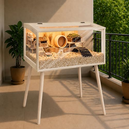 Hamster Cage Wooden Chew Proof (40.0"L x 20.0"W x 47.5"H)