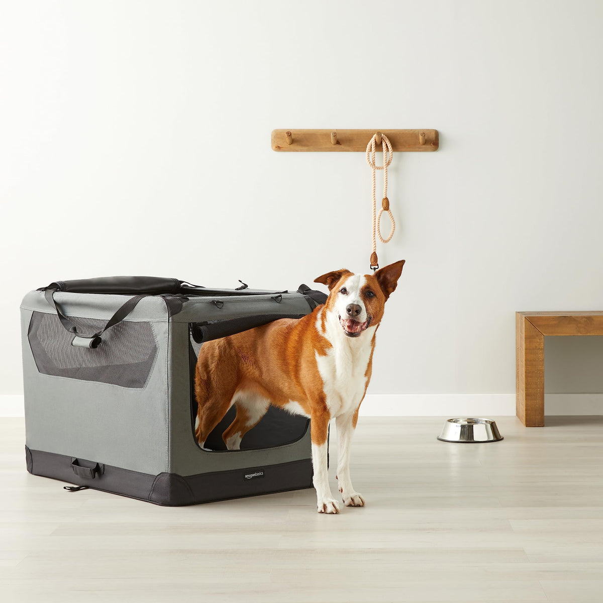 Portable Folding Soft Pet Dog Crate Carrier Kennel for Large Dogs (GREY / 36.0"L x 23.4"W x 24.0"H)