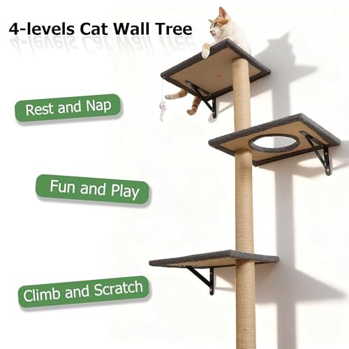 Wall Mounted Cat Tree (grey)
