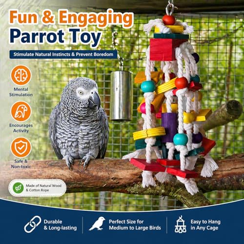 Large Parrot Cage Toy (Colorful1)