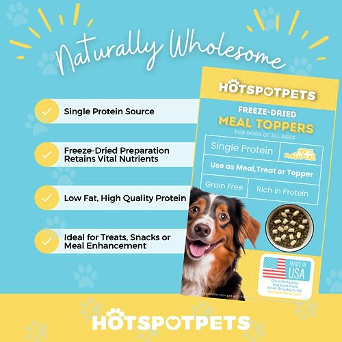 Freeze Dried Raw Beef Meal Toppers for Dogs 1LB Bag