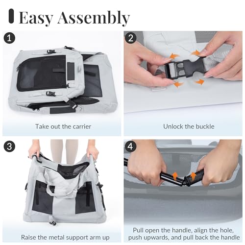 Extra Large Cat Carrier for 2 Cats (24.0"L x 16.5"W x 16.5"H / Starry Grey)