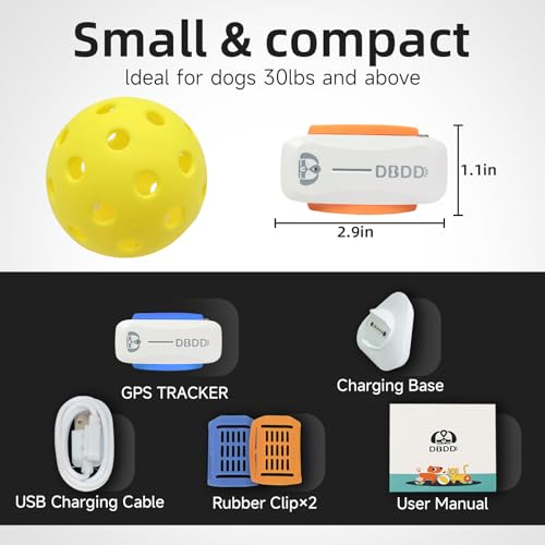 Next Gen GPS Dog Tracker + 36 (D5-White 36M Plan)