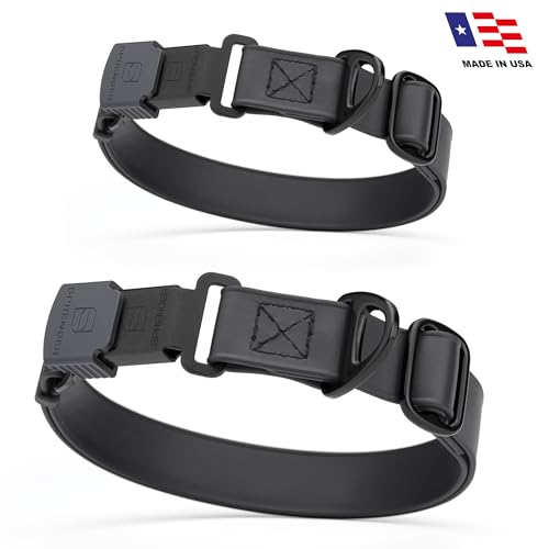 Biothane Waterproof Dog Collar with Herm Sprenger Stainless Steel Quick Release Buckle (W 3/4" x L 12"-19" / Black)