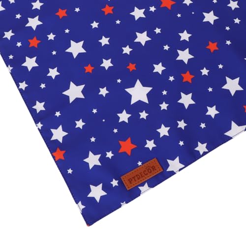 American Flag Dog Bandana Blue White Stars Paw Flag Patterns Designs 4th of July Pet Scarf Adjustable Patriotic Bandanas for Small Dogs Pets (Small / Flag-2)
