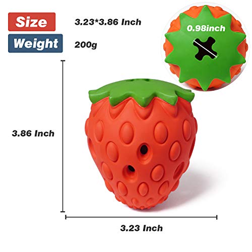 Dog Rubber Chew Toys (red strawberry)