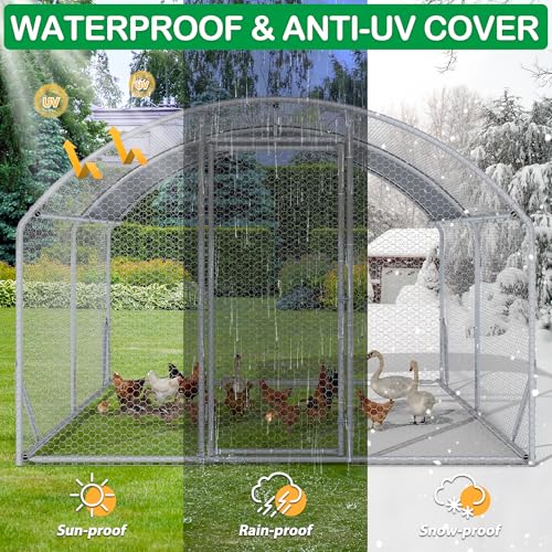 Large Metal Chicken Coop (155.88"L x 107.5"W x 77.1"H)