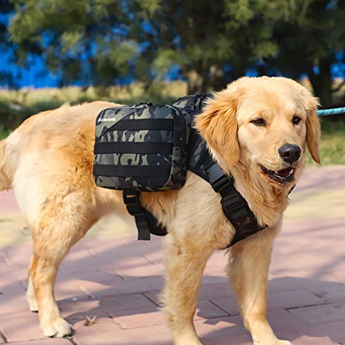 Camouflage Backpack Suit for Large Dogs for Hiking and Camping Trips (Camo)