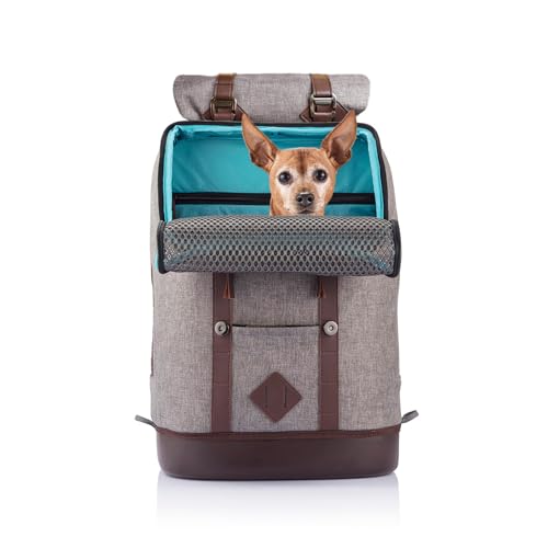 Rucksack Dog Carrier Backpack for Small Pets (Heather Grey / Old Packaging)