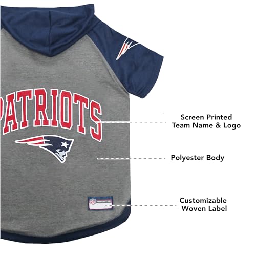 NFL New England Patriots Hoodie for Dogs & Cats (X-Small / New England Patriots)