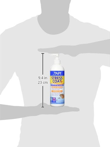 STRESS COAT Aquarium Water Conditioner 16 (16 fl oz / Aquarium Treatment with Pump)