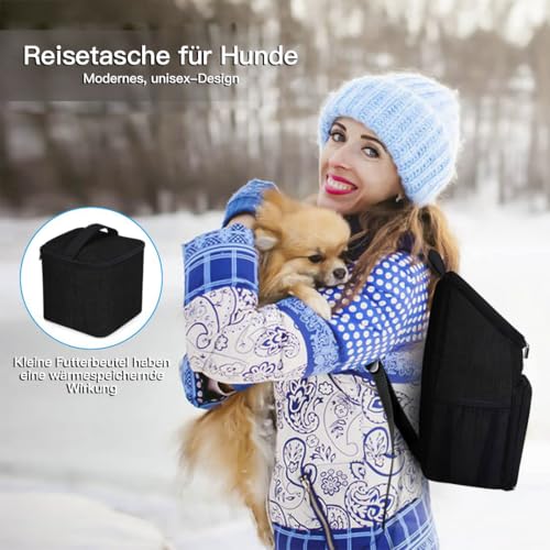 Dog Travel Bag (Black-A)