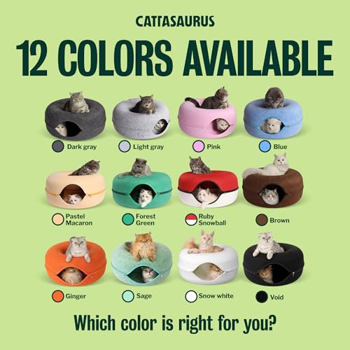 Peekaboo Cat Cave Donut for Multiple & Large Cats up to 30 (Brown / Large)