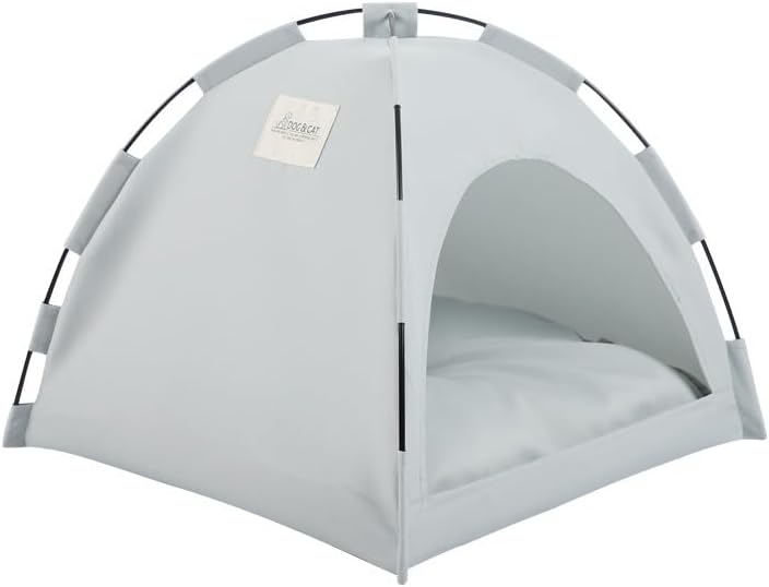 Cat Tent – Lightweight & Breathable Waterproof Shelter Designed for Indoor/Outdoor Adventures, Giving Your pet Safe Outdoor Exploration Joy. (Slate Gray, 15.7×15.7 in) - Pet Explorer