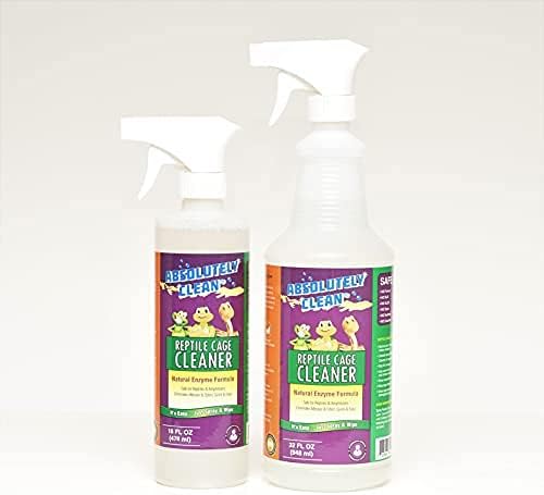 Absolutely Clean Amazing Reptile & Amphibian Terrarium Cleaner and Odor Eliminator - Just Spray/Wipe - Safely & Easily Removes Reptile & Amphibian Messes - USA Made - Pet Explorer