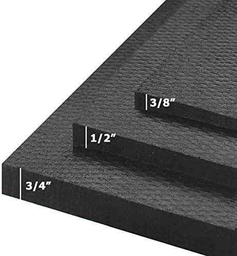 American Floor Tiles - Heavy Duty Stall Tiles - Stable/Horse Tiles - Thick, Durable Rubber Flooring Solid Black 10' x 10' Set 1/2" Thick (25 Tiles Total)