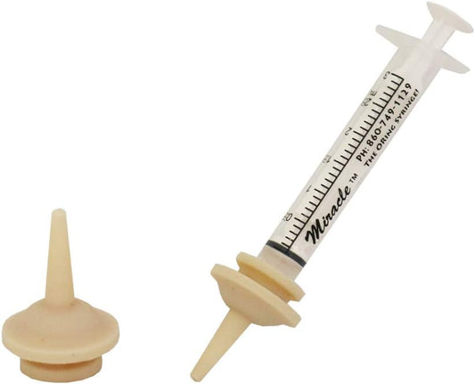 Original Pkg/2 with Miracle Brand Oring Syringe - Small Mammal Suckling - Kittens/Small Breed Puppies/Squirrels