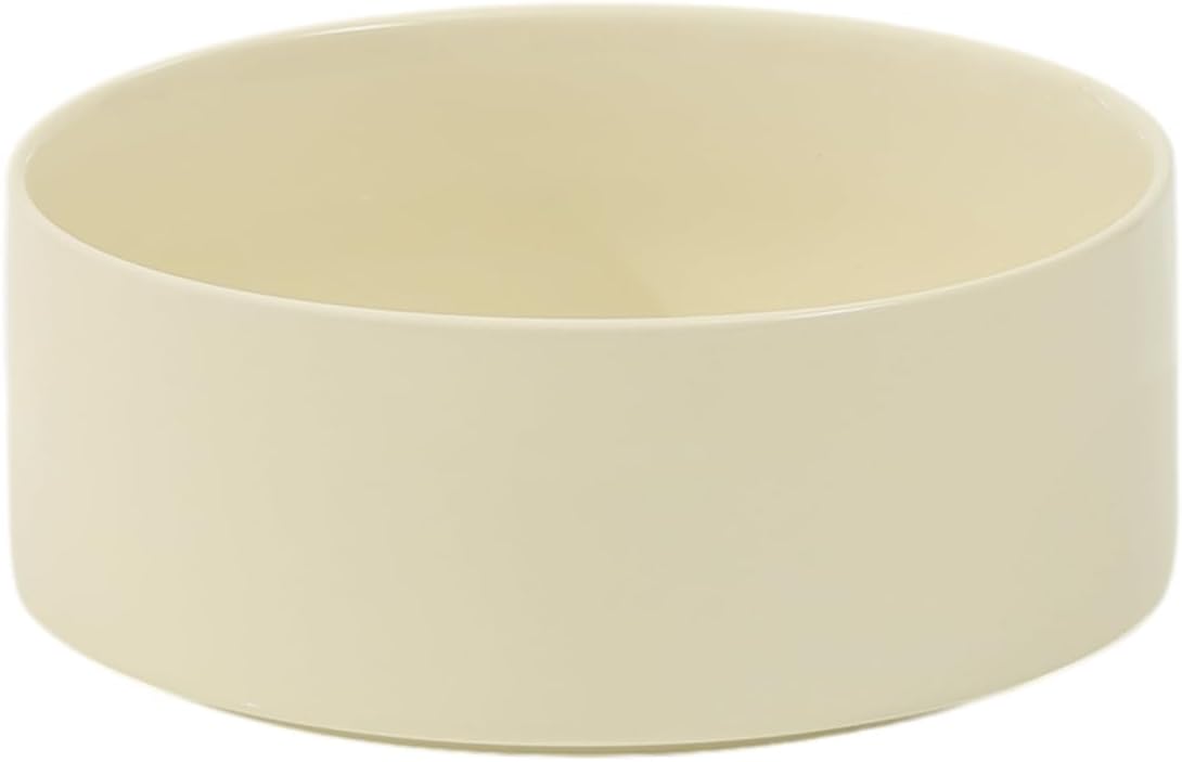 Ceramic 8.2inch Dog Bowl for Large-Breed Dogs, Anti-Slip and Weighted Pet Food and Water Bowl (Single Bowl - Beige) - Pet Explorer