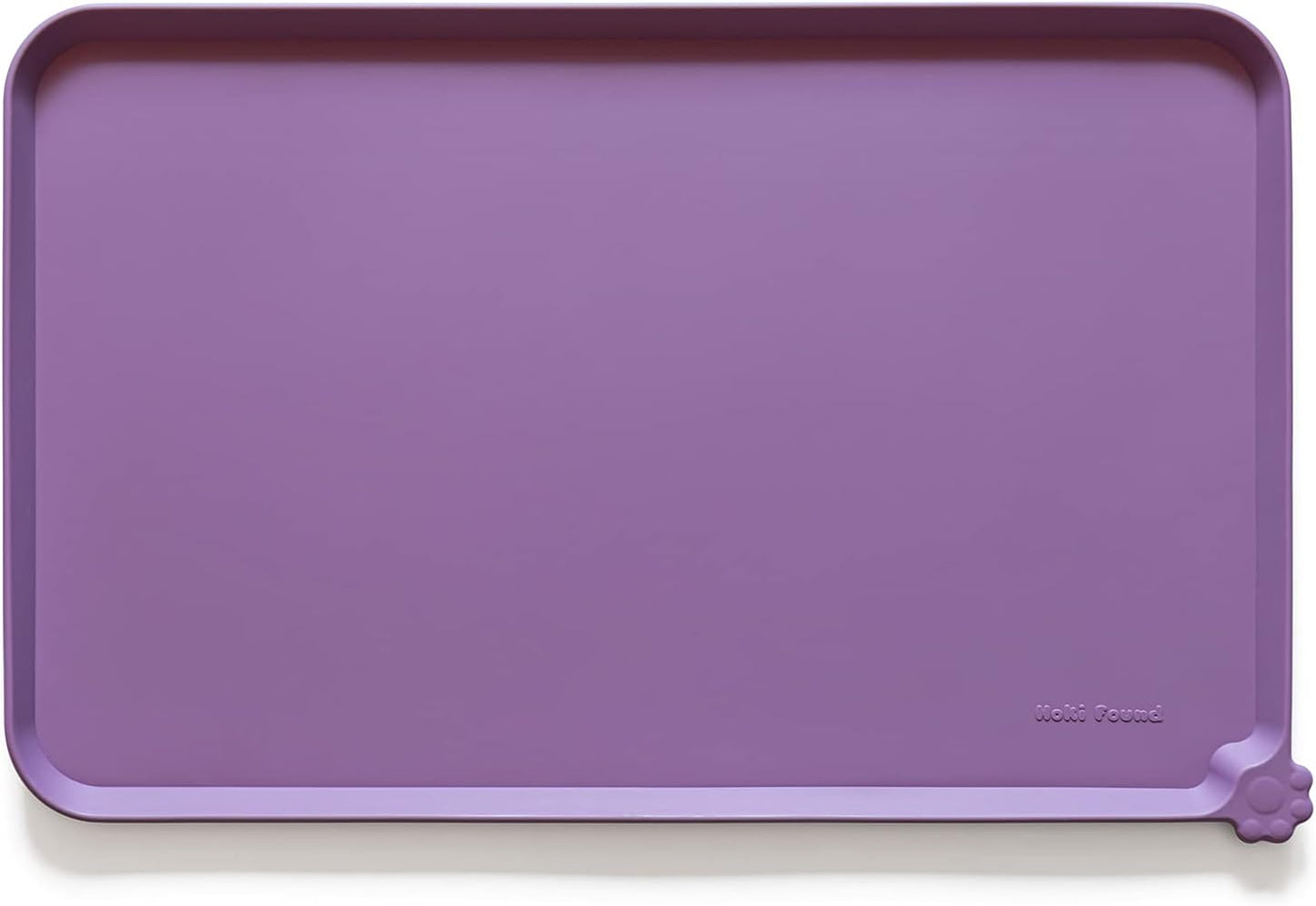 Hoki Found Silicone Pet Food Mats Tray - High-Lips Pet Dog Cat Bowl Mats - Pet Feeding Mat - Waterproof Dog Cat Food Mats -Pet Water Mats for Floors - Amethyst - Pet Explorer