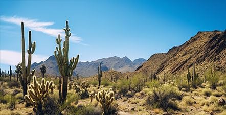 Reptile Habitat Background, Retro Desert Oasis Cactus Terrarium Background 72X18 in Background with 8 EVA Double-Sided Tape - Pet Explorer