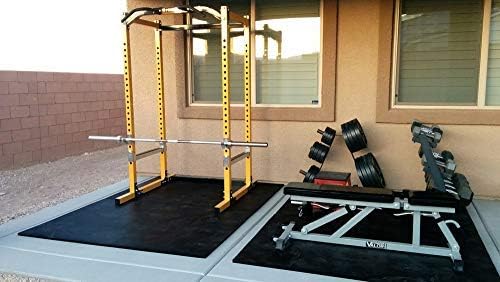 American Floor Mats - Heavy Duty Stall Tiles - Stable/Horse Tiles - Thick, Durable Rubber Flooring Solid Black 8' x 12' Set 3/8" Thick (24 Tiles Total)