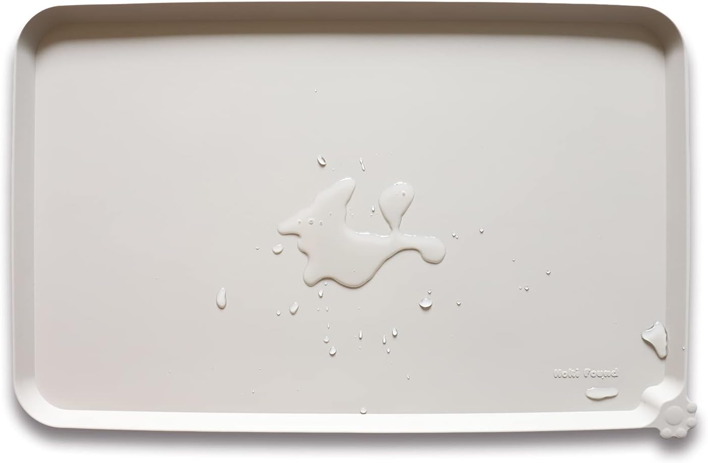 Hoki Found Large Silicone Non Slip Pet Feeding Mats - Waterproof Dog Cat Food Mats - Cream Brown - Pet Explorer