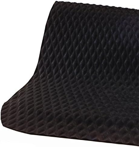 American Floor Mats Hog Heaven 5/8 inch Black & Yellow Border 3' x 8' Nitrile Backed Anti-Fatigue Comfort Mat