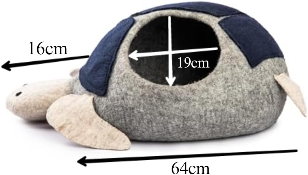 Luxurious Eco-Friendly Merino Wool Cat Cave Bed Sloth - Foldable Hideaway Pod for Indoor Cats - Premium Felt Kitten Beds - Covered Cat House for Ultimate Cozy Comfort by Woolygon - Pet Explorer