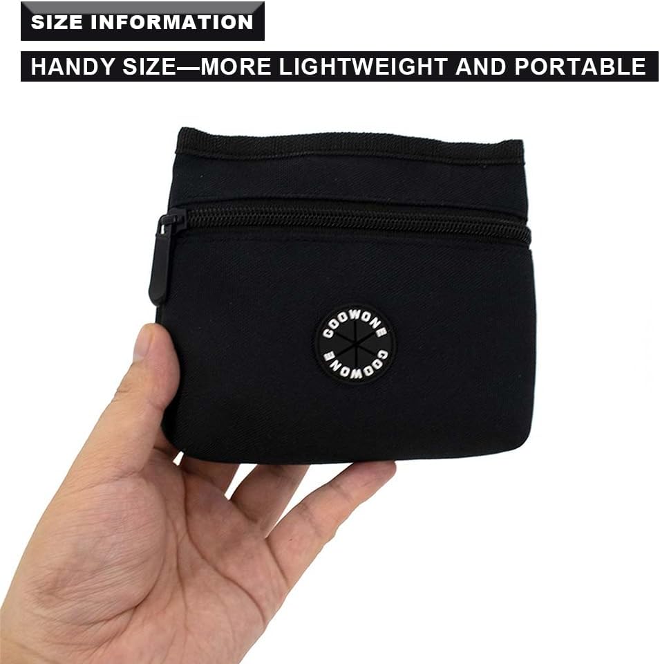 COOWONE Dog Treat Pouch with Pet Training Clicker, Detachable Dog Puppy Training Treat Bag, 900D Oxford Cloth Magnetic Closure Small Dog Poop Bag Holder for Travel or Outdoor Use - Pet Explorer