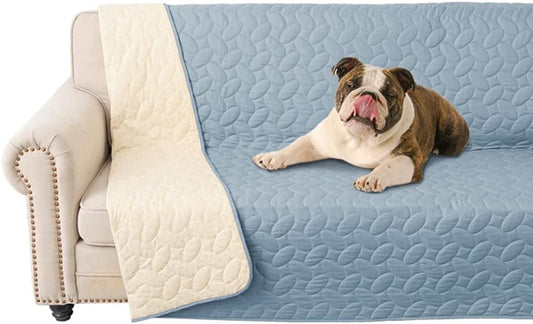 Ameritex Pet Bed Cover Dog Bed Blanket for Sofa and Furniture Waterproof New Pattern Design (68x82 Inch, Light Blue) - Pet Explorer